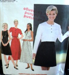 7641 SLVLSS FLARE DRESS LENGTHS,CROP JACKET PATTERN 6-10,18-22
